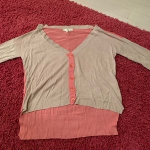 Ina pink and beige sweater
